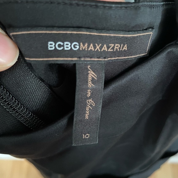 Black BCBG Shoelace Shoulder Detail Dress (Size 10) - Picture 10 of 11